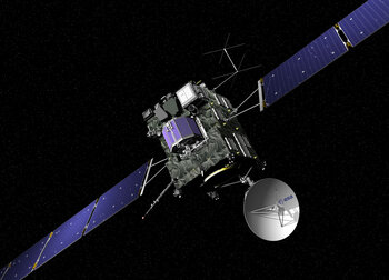 Vue d'artiste de la sonde cométaire Rosetta