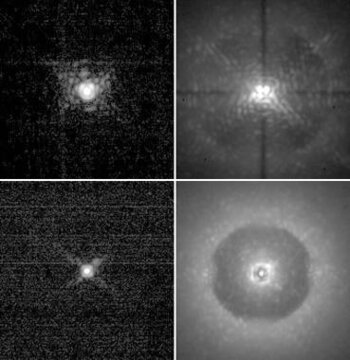 Images obtained on the sky of a single star