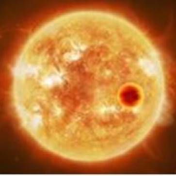 Image d'artiste d'une exoplanète géante transitant devant son étoile