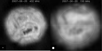 Structure de la couronne solaire en ondes radio