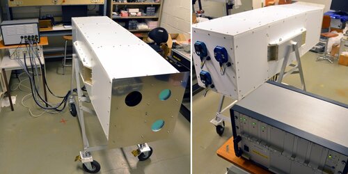Le caisson MeteoSpace avec ses trois lunettes monochromatiques