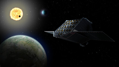 Vue d'artiste du satellite PLATO
