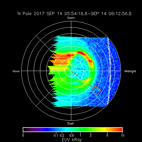 Projection polaire aurores Saturne