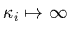 $\kappa_i \mapsto \infty$